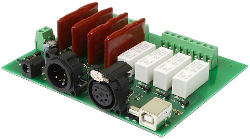 DMX-USB-RX-RLY8 - 4 relays, 4 SSR (Devantech)